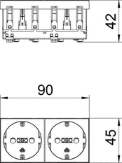 OBO Wandsteckdosenbox (WCD Schaltgeräte) - 6120022