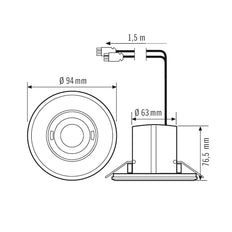 ESYLUX Bewegungsschalter flach (komplett) - EP10427879