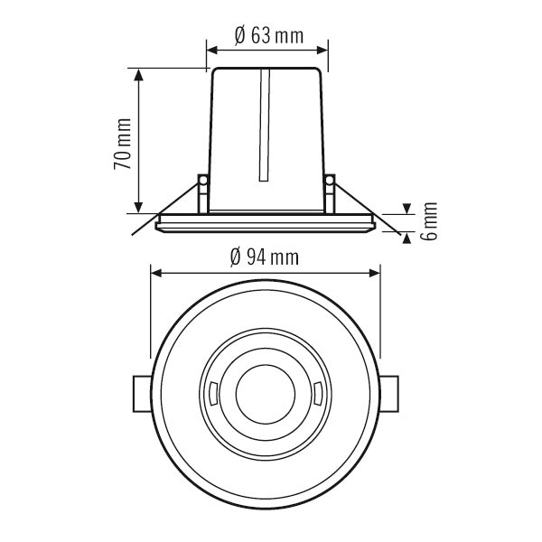 ESYLUX Bewegungsschalter flach (komplett) - EP10428548
