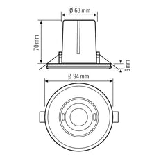 ESYLUX Bewegungsschalter flach (komplett) - EP10428548
