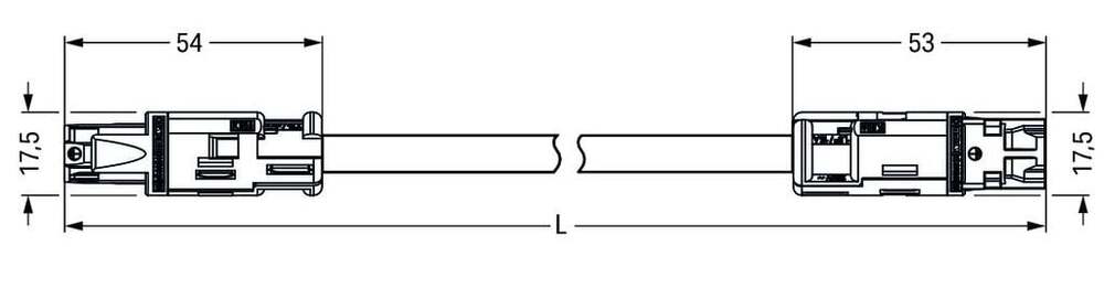 Wago Patch Cord Adjustable Building Installation - 774-9973/006-505