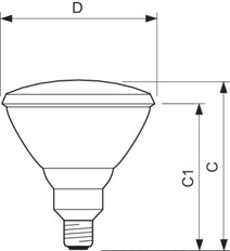 Philips Infrarot-Glühbirne mit Reflektor - 11579915