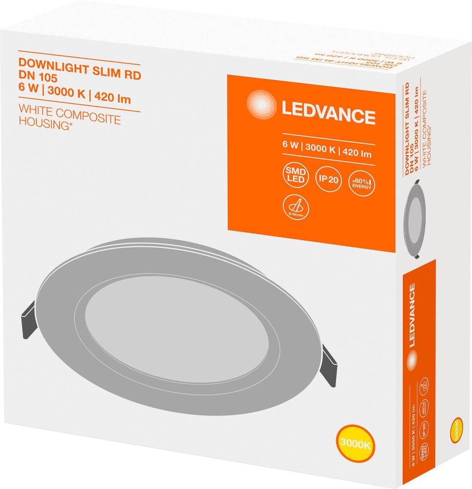 Ledvance Downlight Schlankes Downlight/Spotlight/Flutlicht - 4058075078970