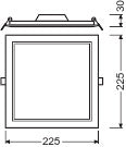 Ledvance Downlight Schlankes Downlight/Spotlight/Flutlicht - 4058075079359