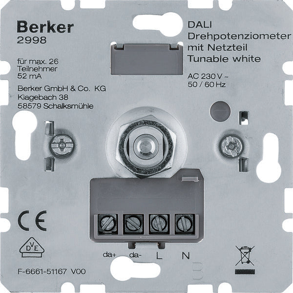 Hager Berker Potentiometer für Lichtsteuerung - 2998