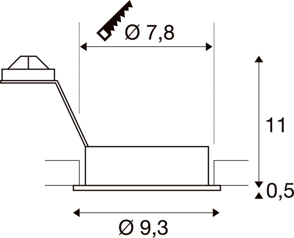 SLV New Tria Downlight/Spotlight/Flutlicht - 111711