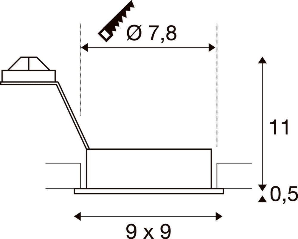 SLV New Tria Downlight/Spotlight/Flutlicht - 111720