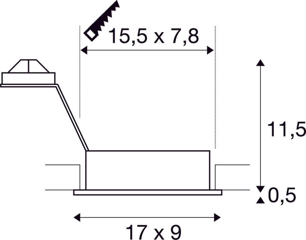 SLV New Tria Downlight/Spotlight/Flutlicht - 113512