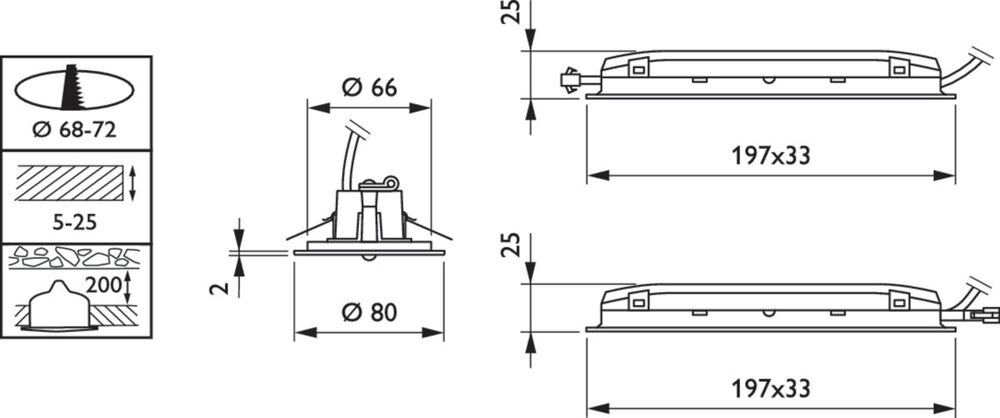 Philips Emergency Lighting Downlight EM120B Downlight/Spotlight/Flutlicht - 79147699