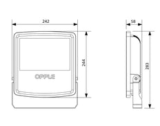 Opple LED-Flutlicht-Downlight/Scheinwerfer/Scheinwerfer - 543017011600