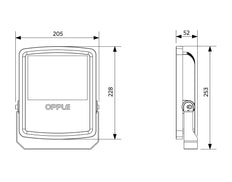 Opple LED-Flutlicht-Downlight/Scheinwerfer/Scheinwerfer - 543017011700