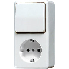 JUNG AP600 Combination Switch Outlet RA Alpin White - 676AWW