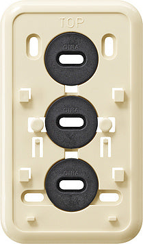 Gira Montageplatte Click 2-fach Combo Surface Creme Weiß - 008010 [5 Stück]