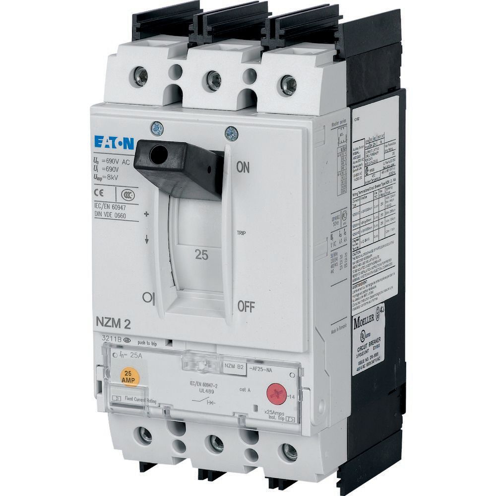 Eaton NZMB2 Leistungsschalter 3P 60A 25KA mit Dosenklemmen - 107619