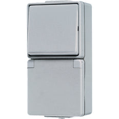 Jung WG600 Kombischalter mit Steckdose RA - 676W
