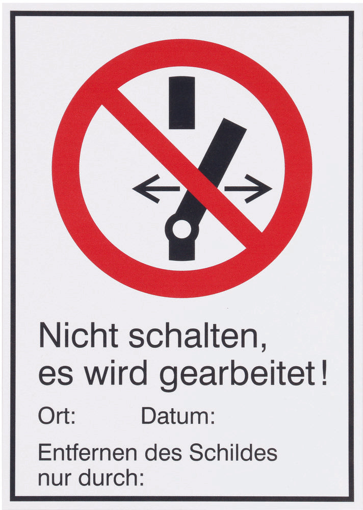 Dehn Warnschild Material magnetisch Kunststoff - 700054