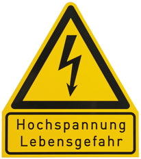 Dehn High Voltage Warning Sign Material Plastic - 700055