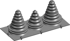 ABB Aluminium-Flanschplatte mit 3 Kabelstützhülsen - 2CPX046609R9999