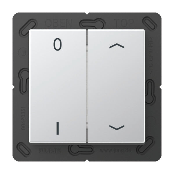 Jung EnOcean A500 Aluminium 4-Channel Radio Wall Transmitter - ENOA595P01AL