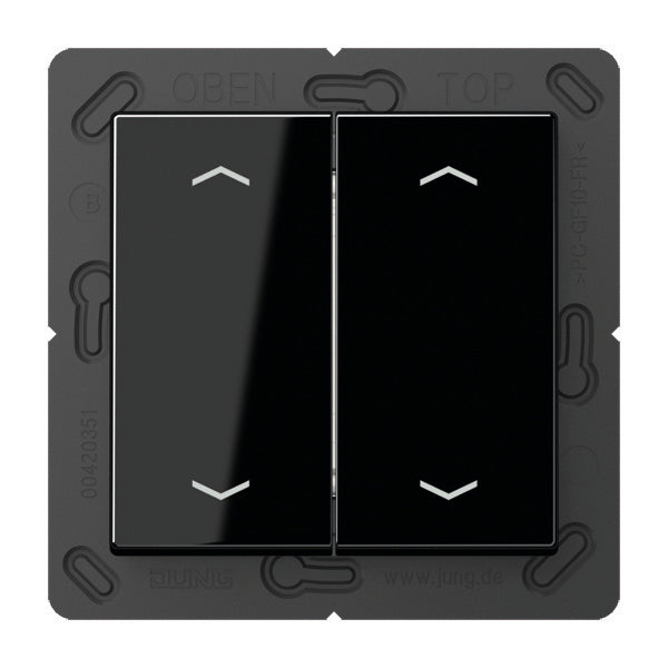 Jung EnOcean Funk-Wandsender A500 4-Kanal Schwarz - ENOA595MPSW