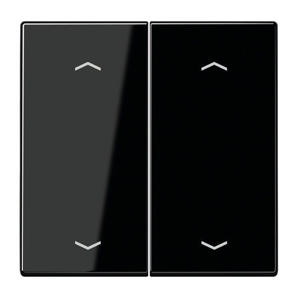 Jung EnO LS990 Schwarzer 4-Kanal Funk-Wandsender mit Symbolen - ENOLS995MPSW