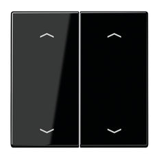 Jung EnO LS990 Schwarzer 4-Kanal Funk-Wandsender mit Symbolen - ENOLS995MPSW