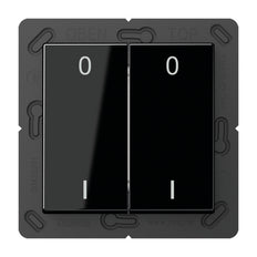 Jung EnO Wireless Wall Transmitter A500 Black 4 Channel With Symbols - ENOA595-01SW