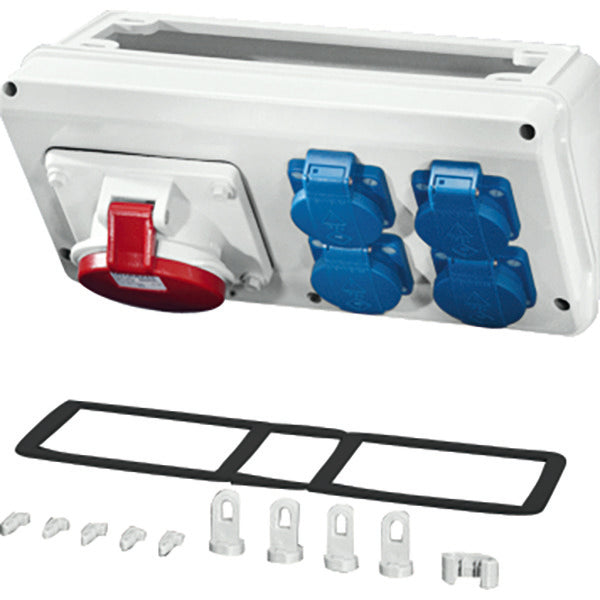 Hensel MI CB 17 Anschlussdose 1x32A 5P 400V 4x16A 2P IP44 - Mi CB 17