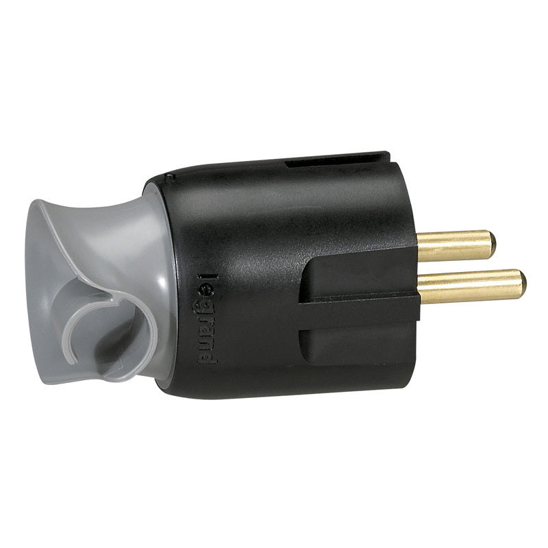 Legrand Plug RA/PA With Cord Orientation Black - 050173 [10 Pieces]