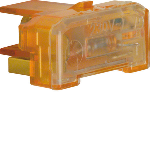 Hager Berker Neon-Lampen-Element mit N-Klemme IP44 Orange 0,4MA - 167504