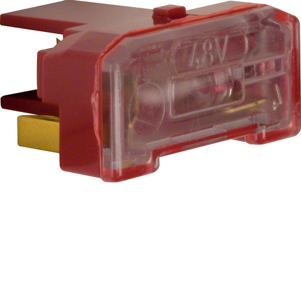Hager Berker Rotes Glimmlampenelement mit N-Klemme 48V 25mA - 167603