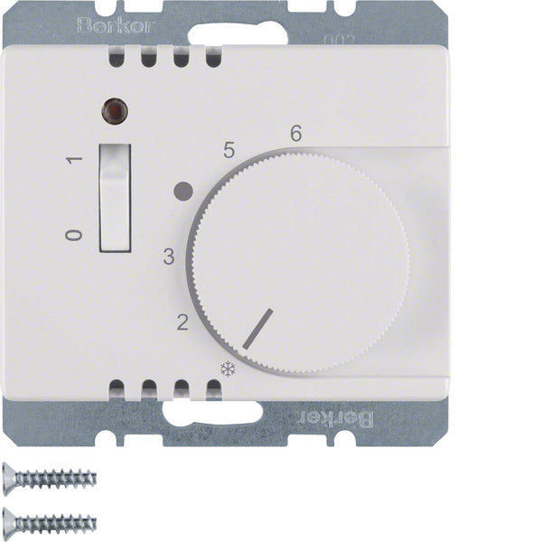 Hager Berker Raumthermostat mit Öffnerkontakt und LED-Schalter - 20300069