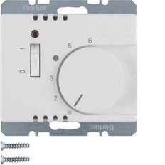 Hager Berker Raumthermostat mit Öffnerkontakt und LED-Schalter - 20300069