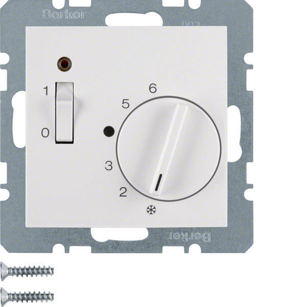 Hager Berker Raumthermostat mit Öffner-LED-Schalter - 20301909
