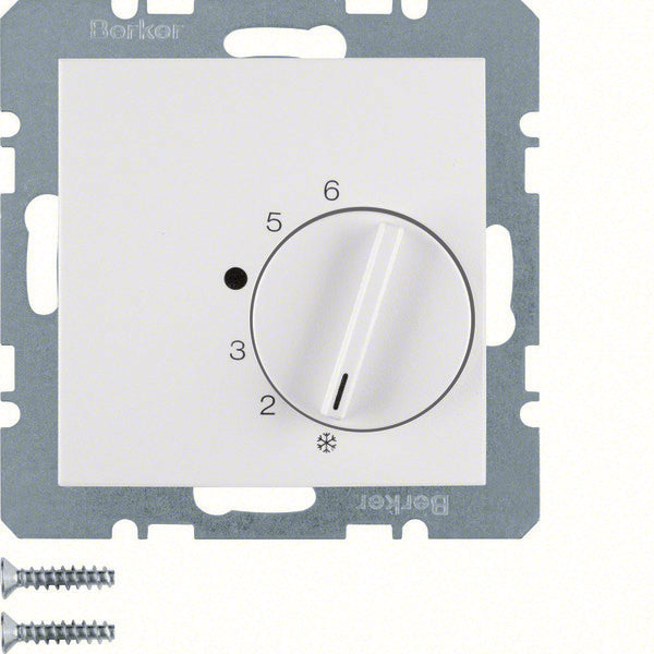 Hager Berker Raumthermostat mit Umschaltkontakt weiß - 20261909