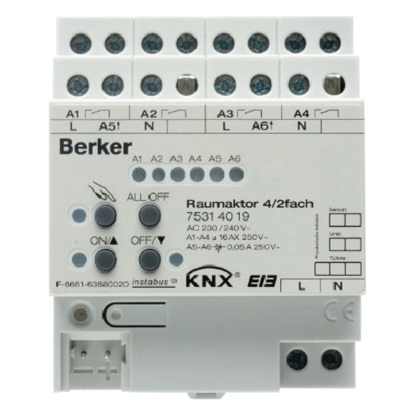 Hager Berker Raum-Aktor 4-2 Wege 16 A Schließer KNX - 75314019