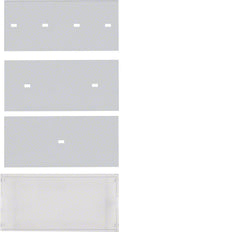 Berker Clear Transparent Glass Label Field With Cover Plate B.7 - 75960009 [2 pieces]