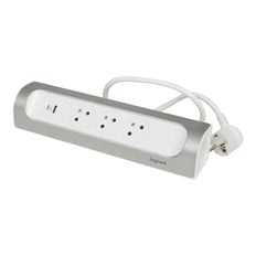 90 Degree TKD 3xPA USB A+C 1m Aluminum Mountable Socket - 049406 [5 Pieces]