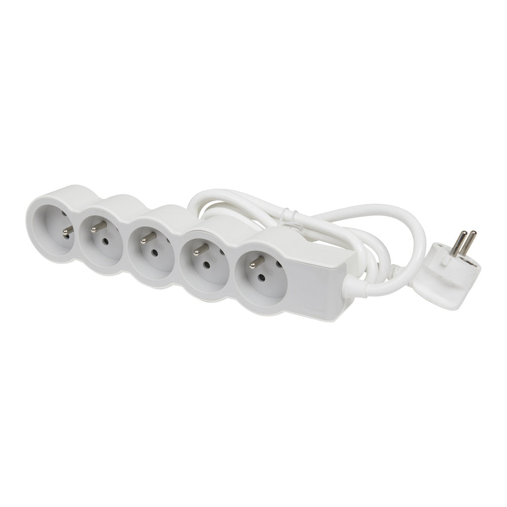 Standard Socket 5x2P With Grounding 3m Cord White-Gray - 049492 [10 Pieces]