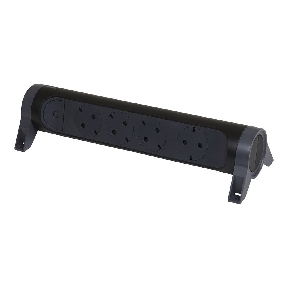Legrand Rotatable 4-Port Socket Without Cord Black - 694545 [5 Pieces]