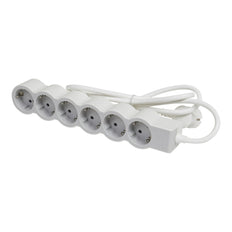 Legrand Standard Socket 6x2P+A 3m Cord - White Grey - 694565 [10 Pieces]
