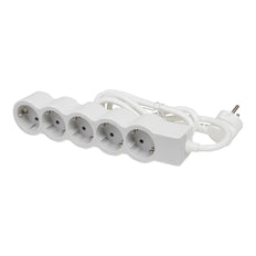 Legrand Standard Socket 5x2P+A 5m Cord - White-Grey - 694571 [10 Pieces]