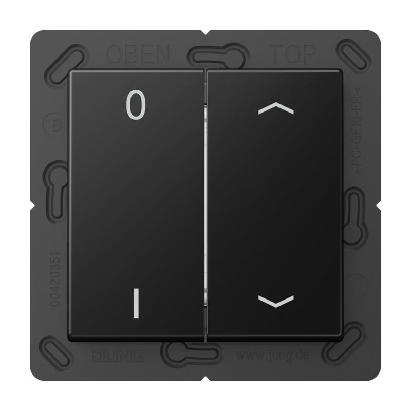 Jung EnOcean 4 Kanal Wandsender mit Symbolen 0 I und Pfeil - ENOA595P01SWM