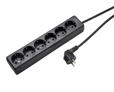 Martin Kaiser 6-Wege-Winkelsteckdose mit 5m Kabel Schwarz - 1060ZL5-15W/SW