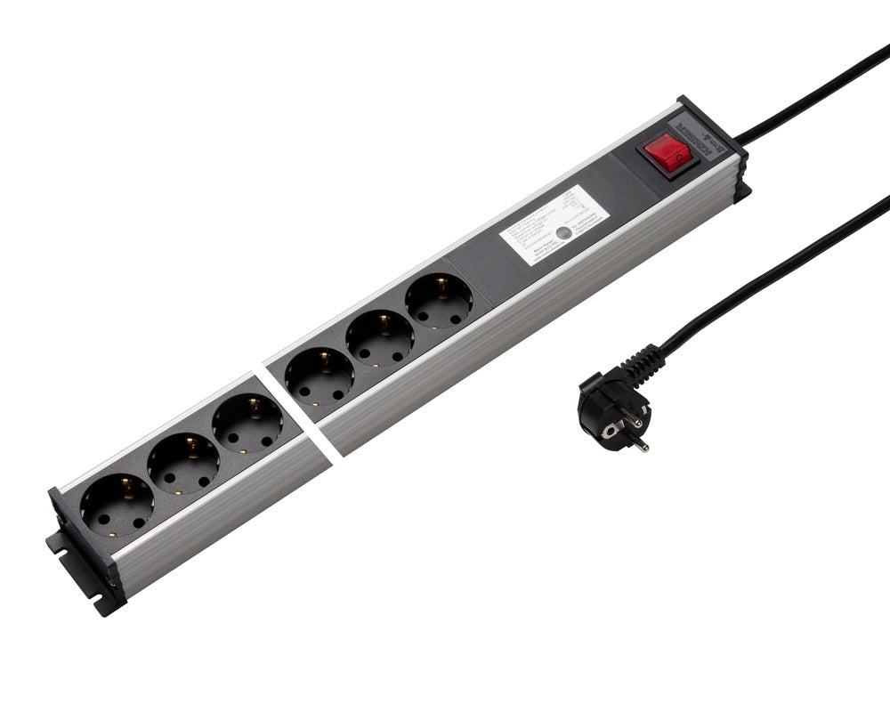 Martin Kaiser Power Outlet Strip 6-Way With 3M Cable Overvoltage Protection - 1135ZL6L-SW3