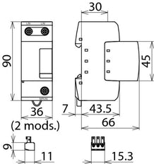 DEHN DB M 1 255 FM DEHNBLOC M FM Blitzstrom-Ableiter - 961125