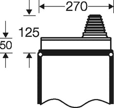 Hensel Montageflansch Wandgröße 2 - mit Eingangstülle 1x 72mm - FP FG 272