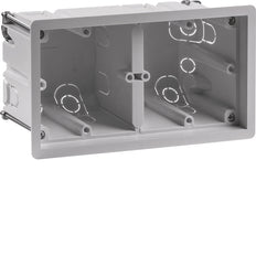 Hager Berker 2 Gang Wall Box For Flush Mounting Light Grey - 18721020