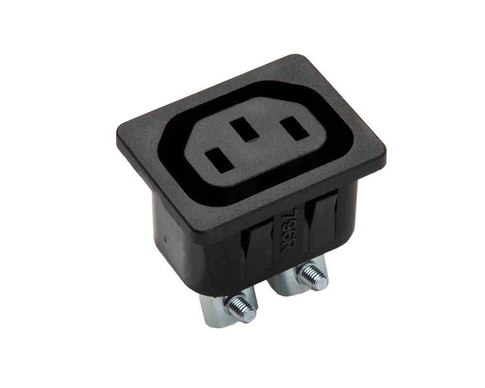 Martin Kaiser C13 Appliance Inlet Socket Earthing Terminal IP20 Black - 796/15/SW [50 Pieces]