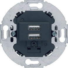 Hager Berker 230V USB-Ladesteckdose 2fach 3,0A S1930 Rundring - 260215